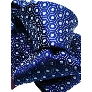 N.BLUE DOTTED PREMIMUM SILK TIE