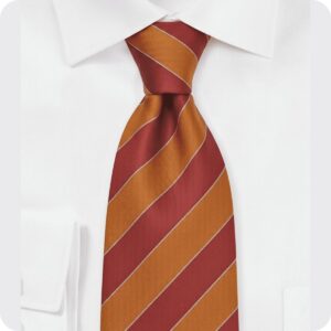 RUST STRIP JACQUARD WOVEN TIE