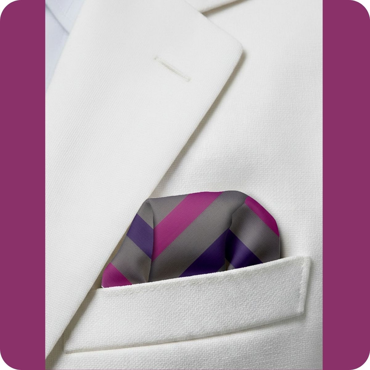 parpal gray strip pocket square