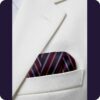 _ parpal red gray strip pocket square
