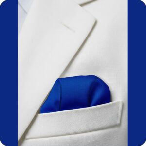 ROYAL BLUE JACQUARD WOVEN POCKET SQUARE